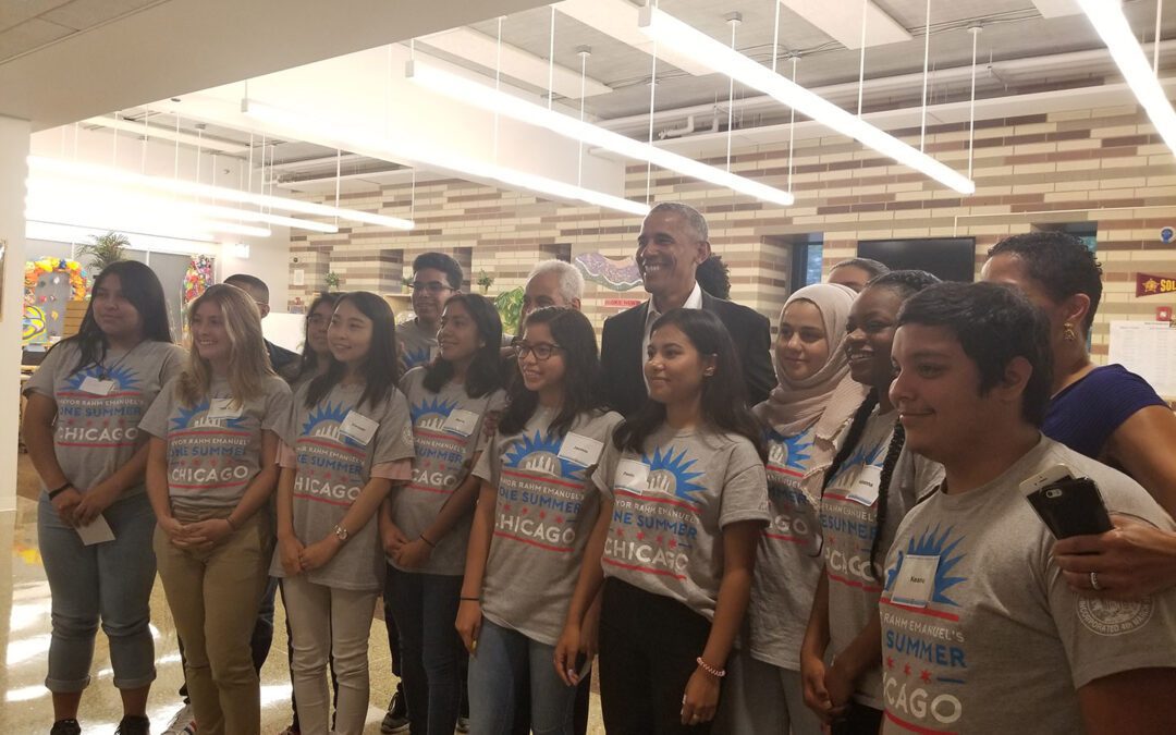 Barack Obama Visits Solorio Academy High School