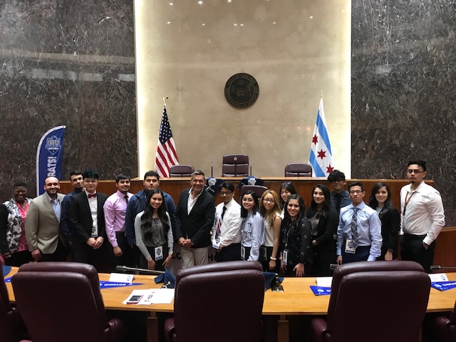 Solorio Students Attend Boeing STEM Signing Day at City Hall
