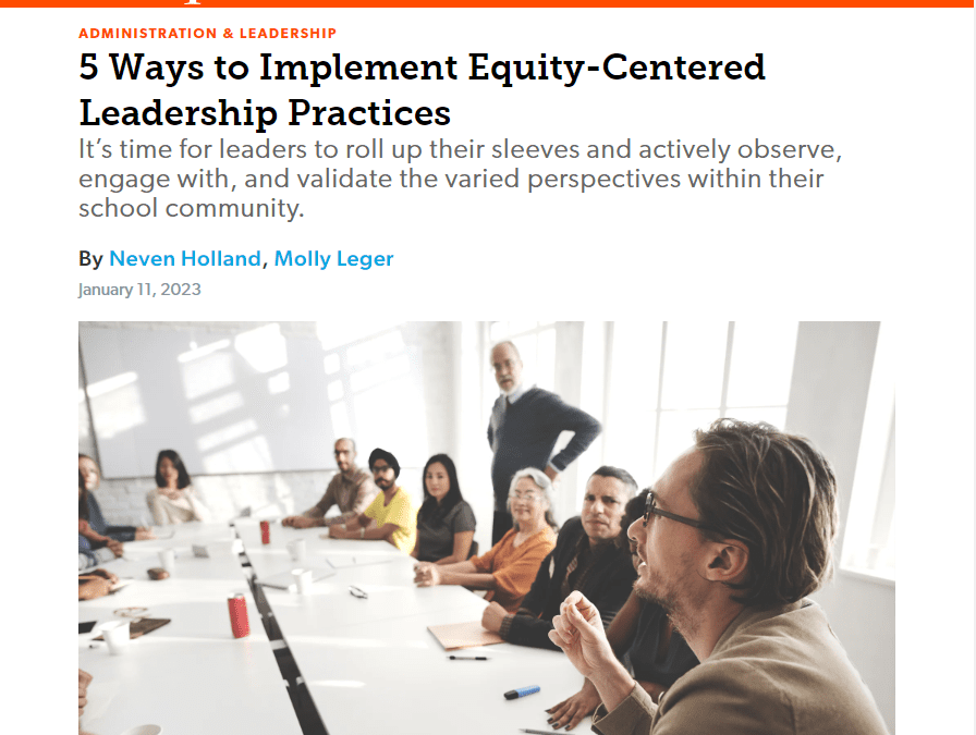 Advisory Services Molly Leger publishes article in Edutopia, prepares for LiberatED Leaders LinkUp conference
